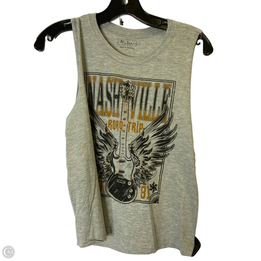 Top Sleeveless Basic By Clothes Mentor In Grey, Size: L