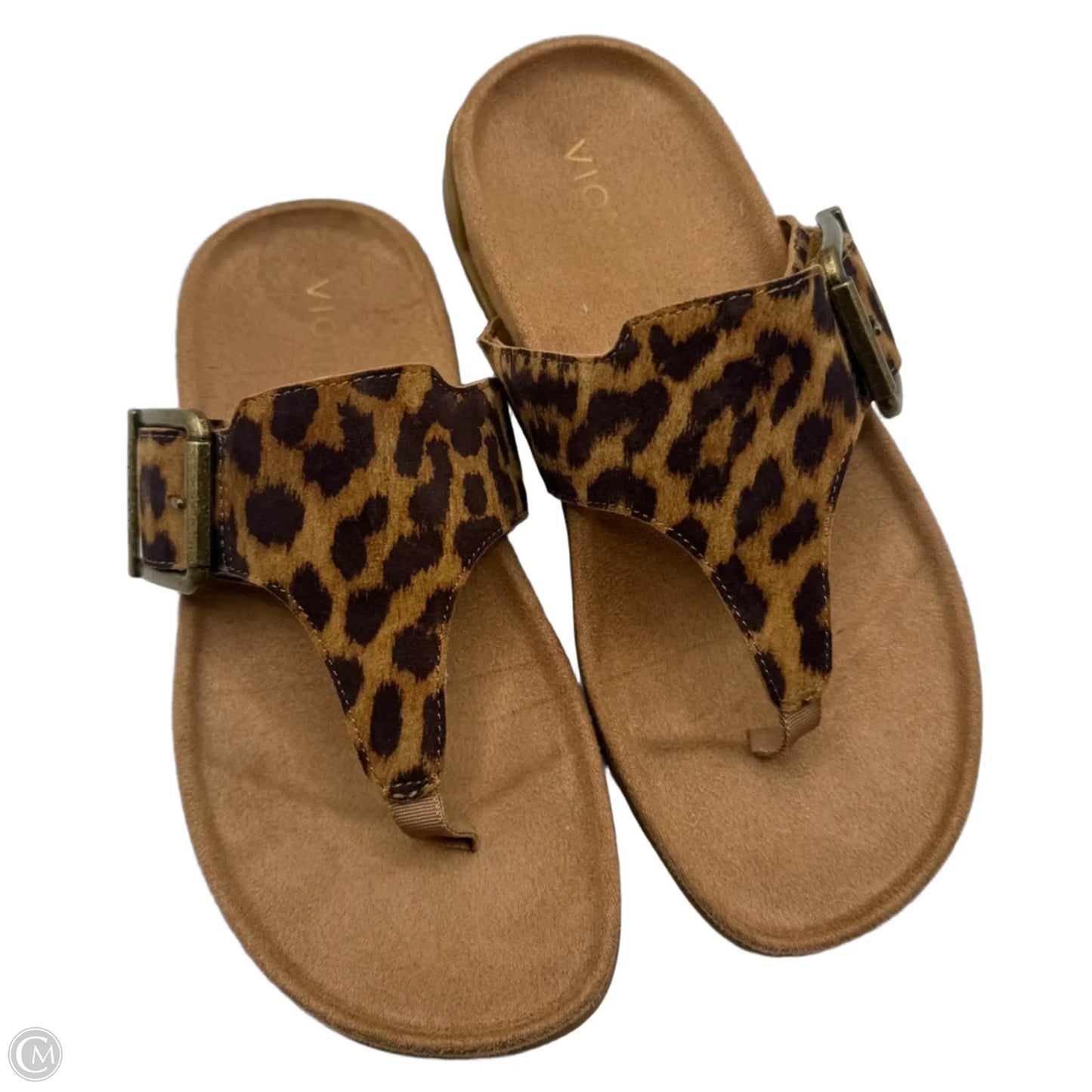 Sandals Flats By Vionic In Animal Print, Size: 6.5
