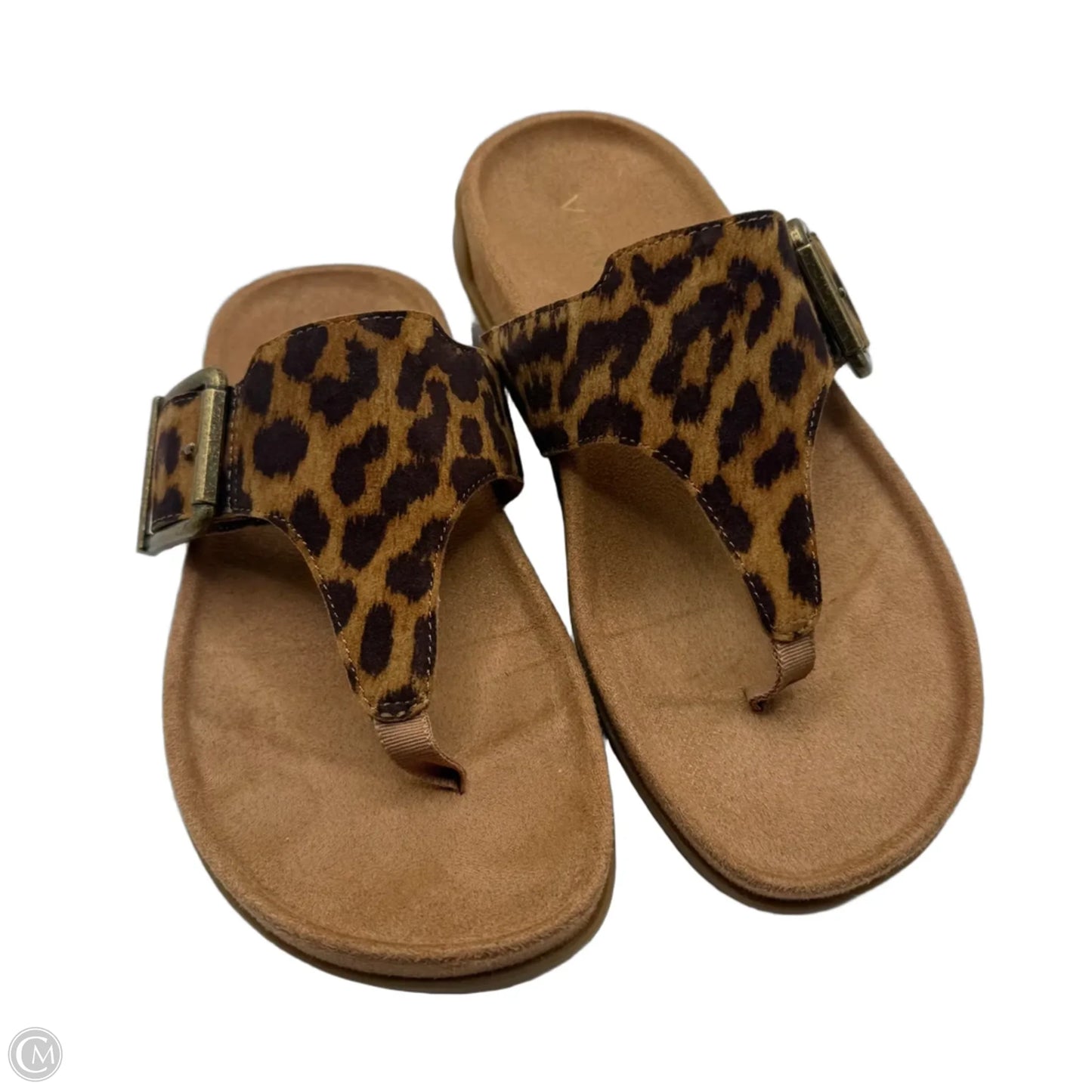 Sandals Flats By Vionic In Animal Print, Size: 6.5