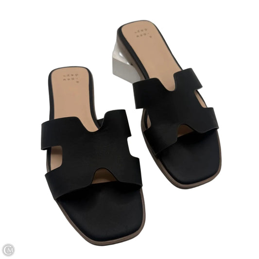 Sandals Flats By A New Day In Black, Size: 7