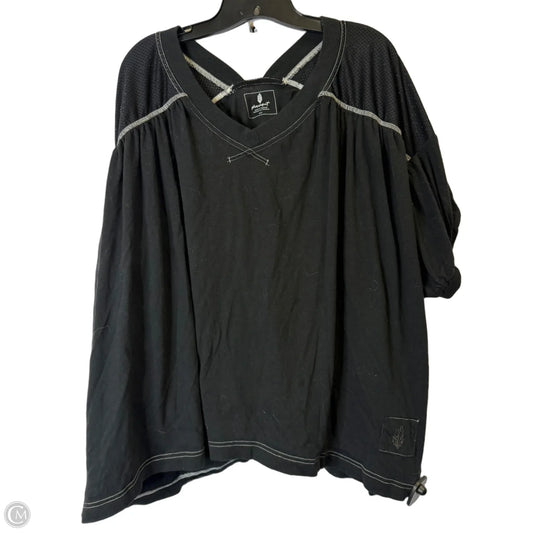 Athletic Top Short Sleeve By Free People In Black, Size: S