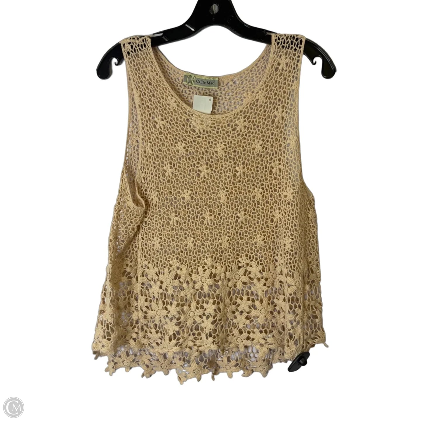 Top Sleeveless By Clothes Mentor In Tan, Size: L