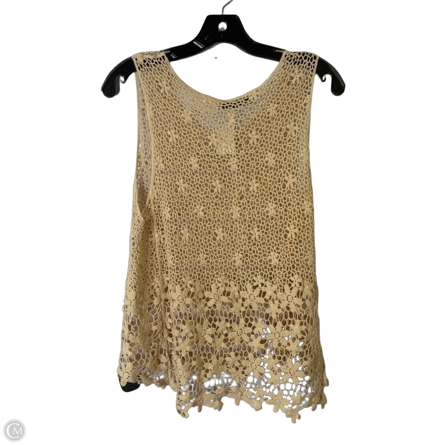 Top Sleeveless By Clothes Mentor In Tan, Size: L