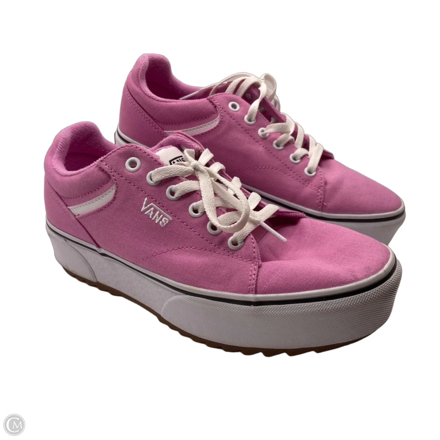 Shoes Sneakers Platform By Vans In Pink, Size: 9.5