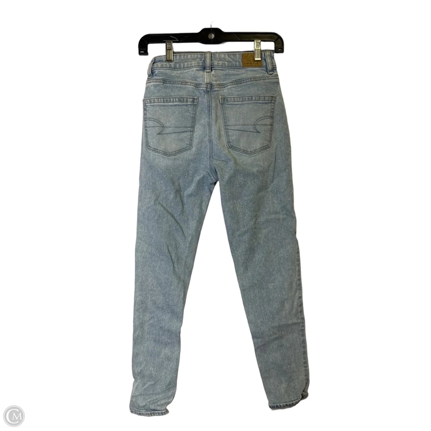 Jeans Straight By American Eagle In Blue Denim, Size: 0