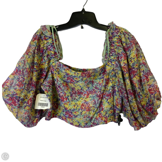Top Short Sleeve By Cmc In Floral Print, Size: L