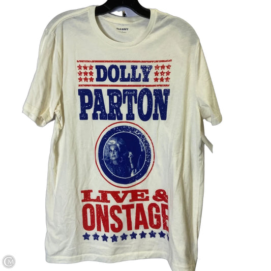 Top Short Sleeve Basic By Old Navy In Cream, Size: L