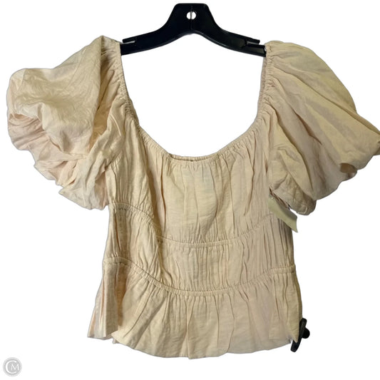 Top Short Sleeve By Cotton Candy In Cream, Size: L