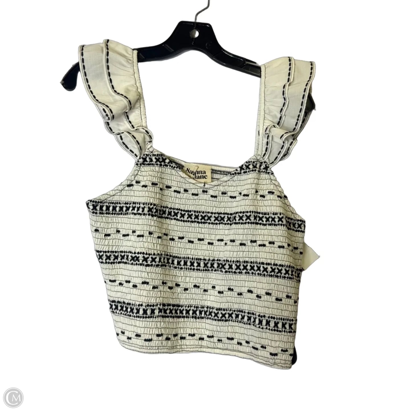 Top Sleeveless By Savanna Jane In White, Size: L