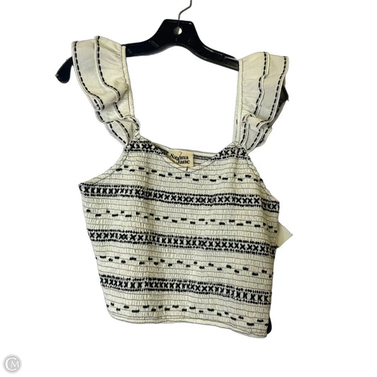 Top Sleeveless By Savanna Jane In White, Size: L