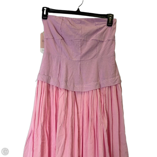 Dress Casual Midi By Cmc In Pink, Size: L