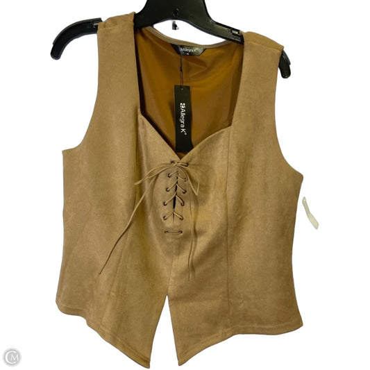 Top Sleeveless By Allegra K In Brown, Size: Xl