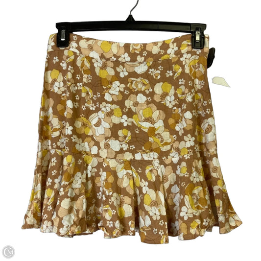 Skirt Mini & Short By Minkpink In Floral Print, Size: L