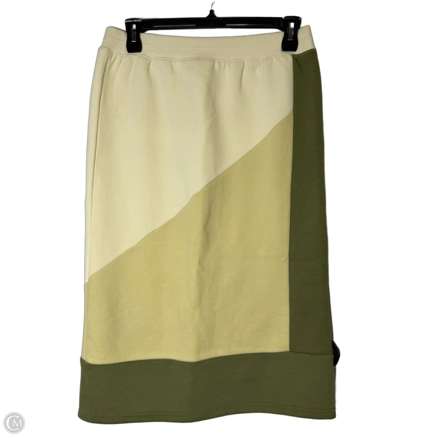 Skirt Midi By Daily Practice By Anthropologie In Cream & Green, Size: L