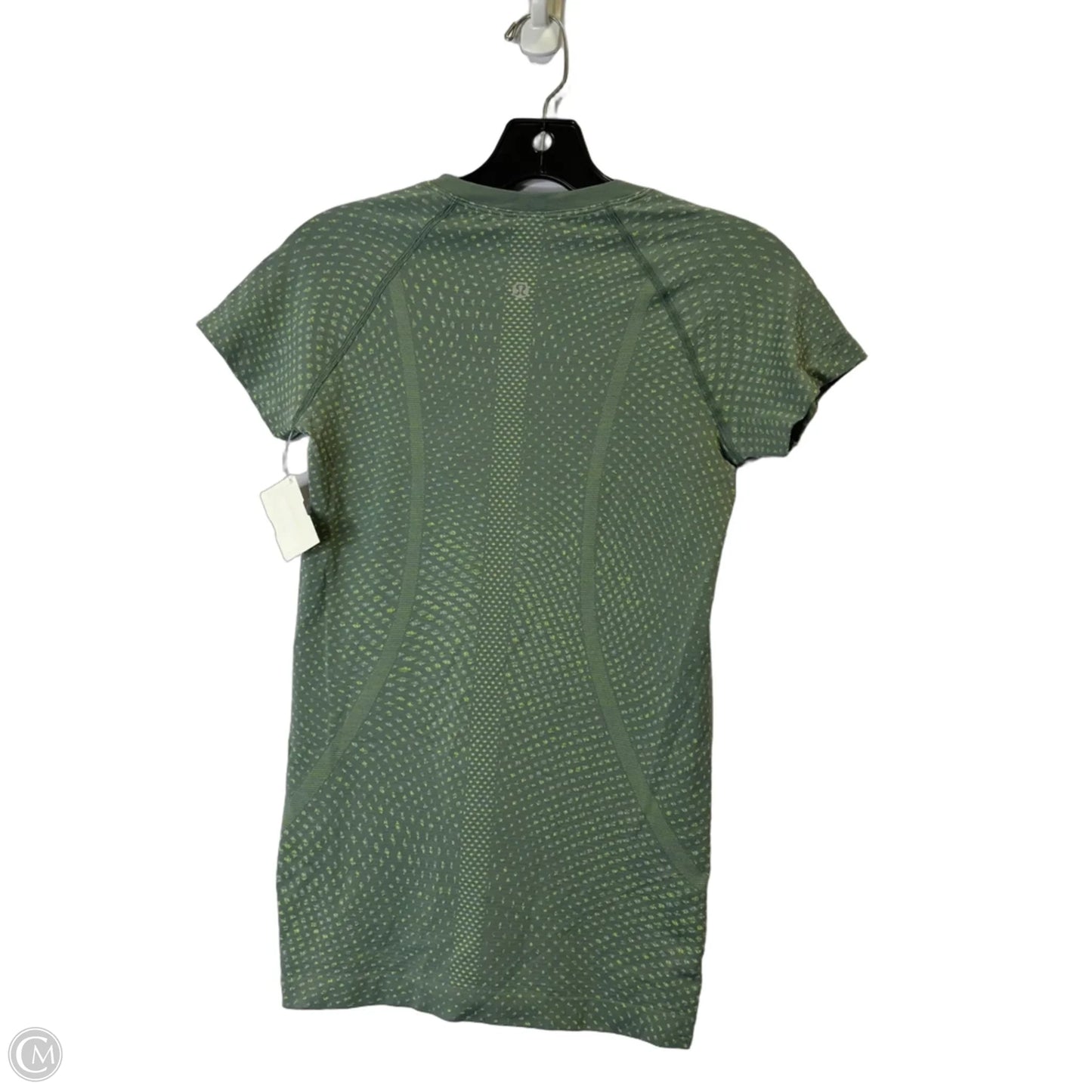 Athletic Top Short Sleeve By Lululemon In Green, Size: 4