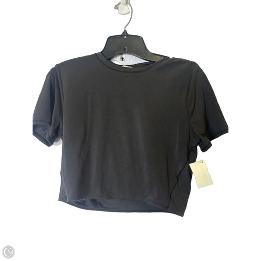 Athletic Top Short Sleeve By Lululemon In Black, Size: L