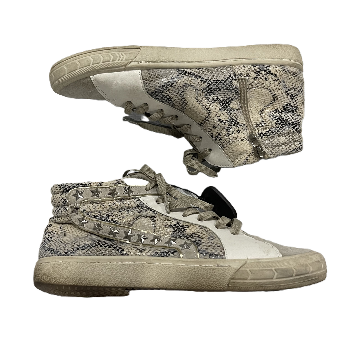 Snakeskin Print Shoes Sneakers By Vintage Havana, Size: 10