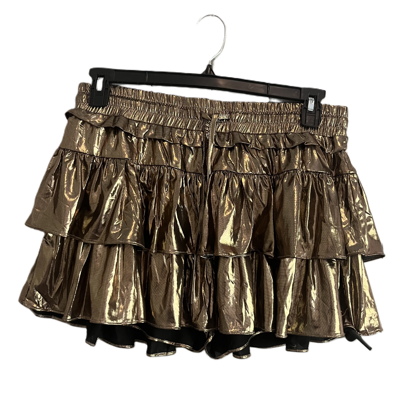 Skirt Mini & Short By Clothes Mentor In Gold, Size: Xl