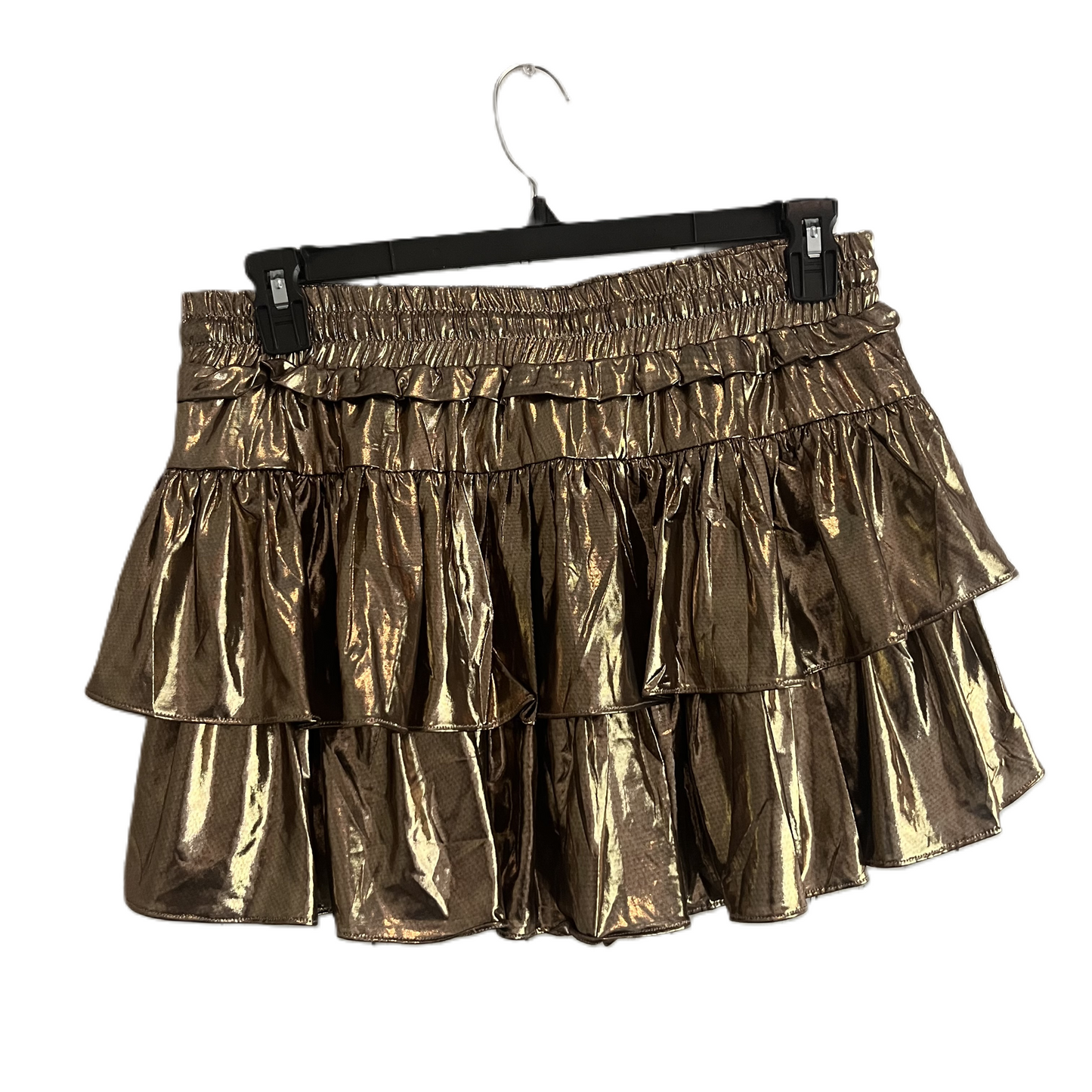 Skirt Mini & Short By Clothes Mentor In Gold, Size: Xl