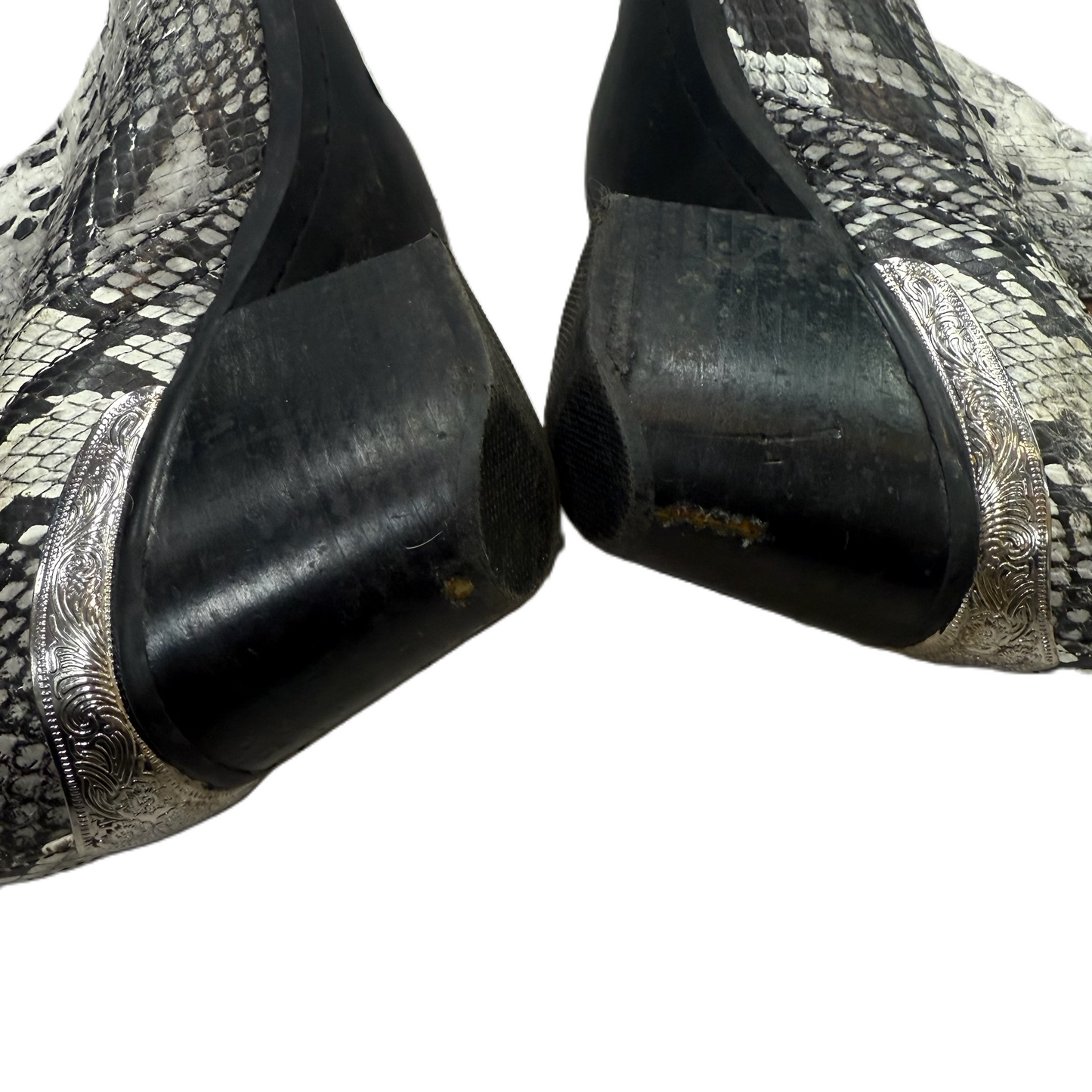 Boots Ankle Heels By Jeffery Campbell In Snakeskin Print, Size: 6