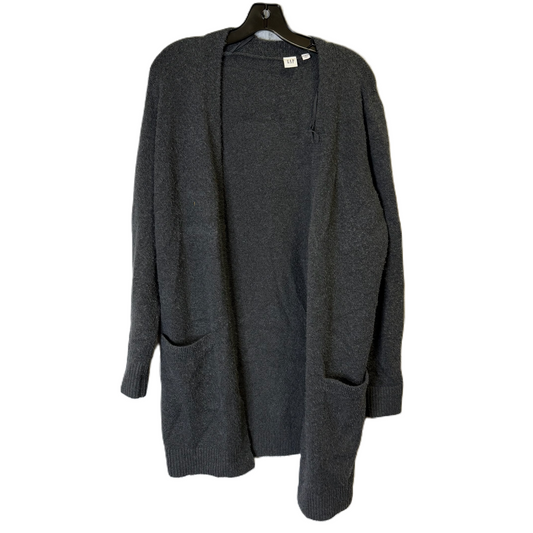 Sweater Cardigan By Gap In Grey, Size: S