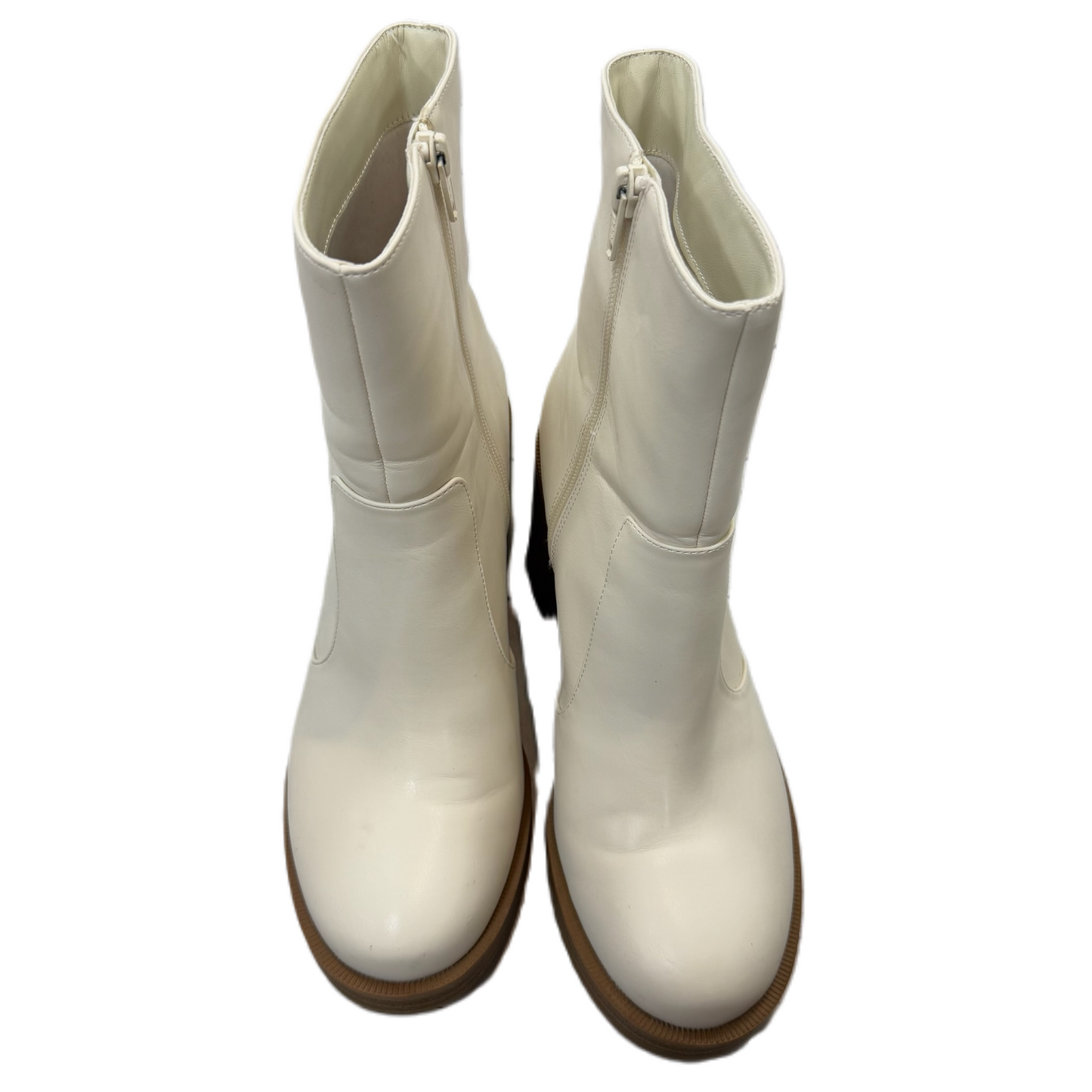 Boots Ankle Heels By Universal Thread In White, Size: 8.5