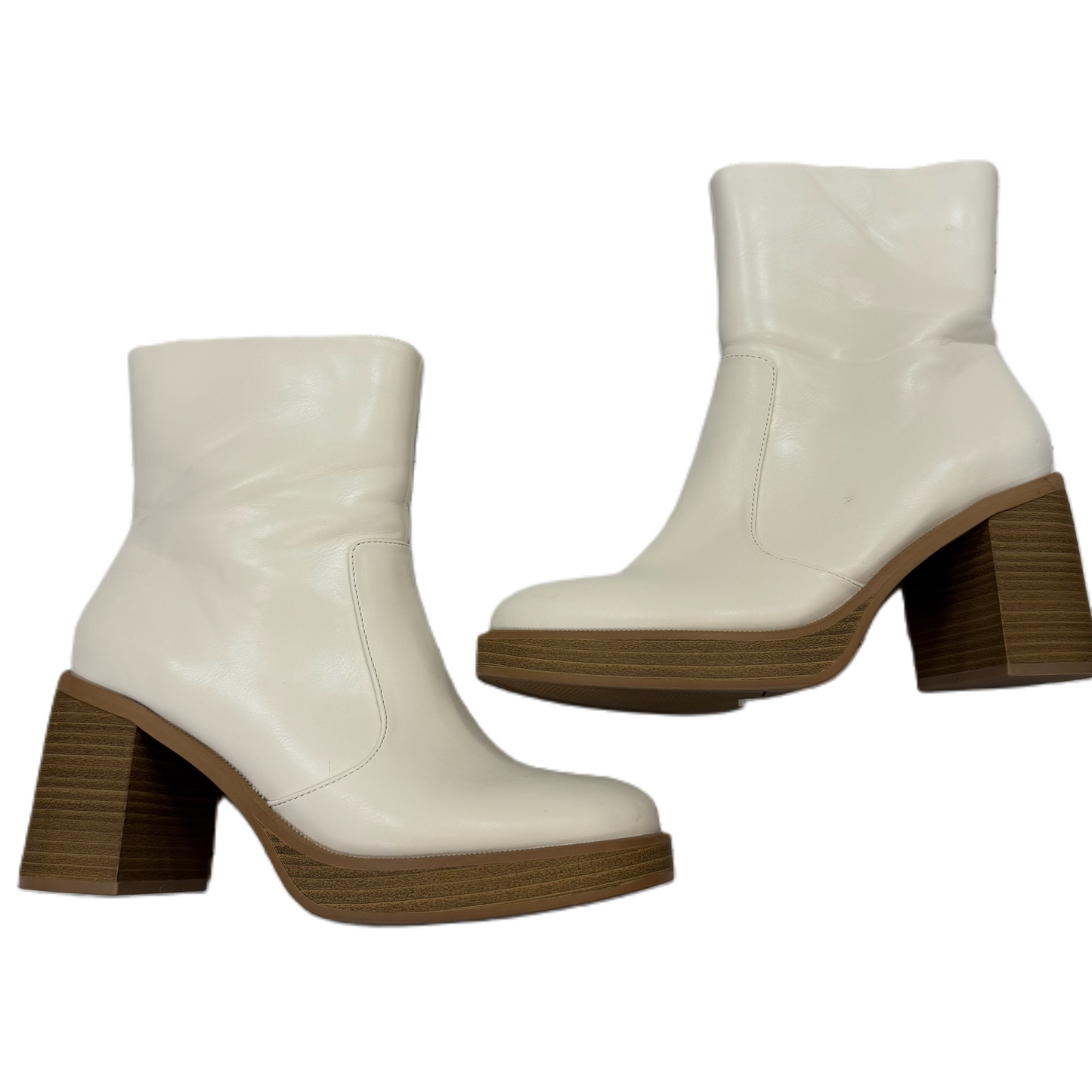 Boots Ankle Heels By Universal Thread In White, Size: 8.5