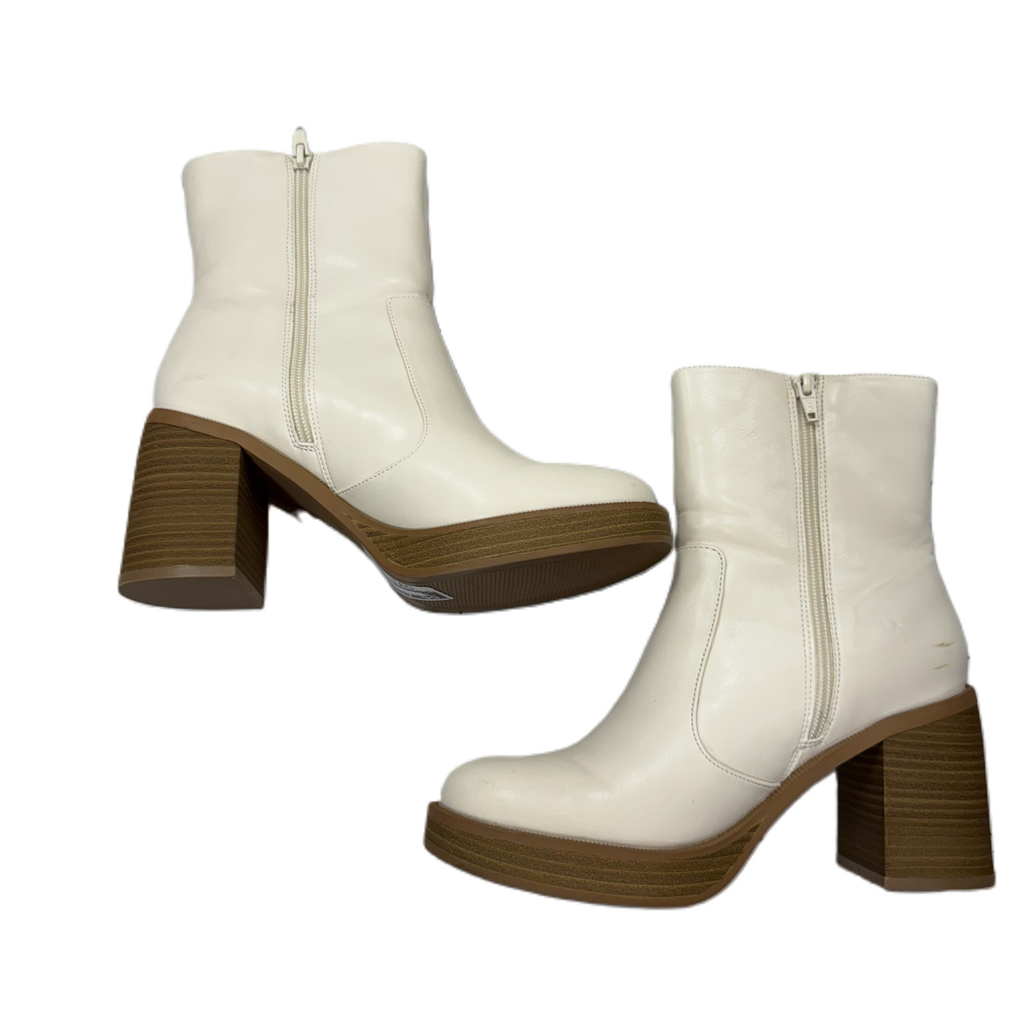 Boots Ankle Heels By Universal Thread In White, Size: 8.5