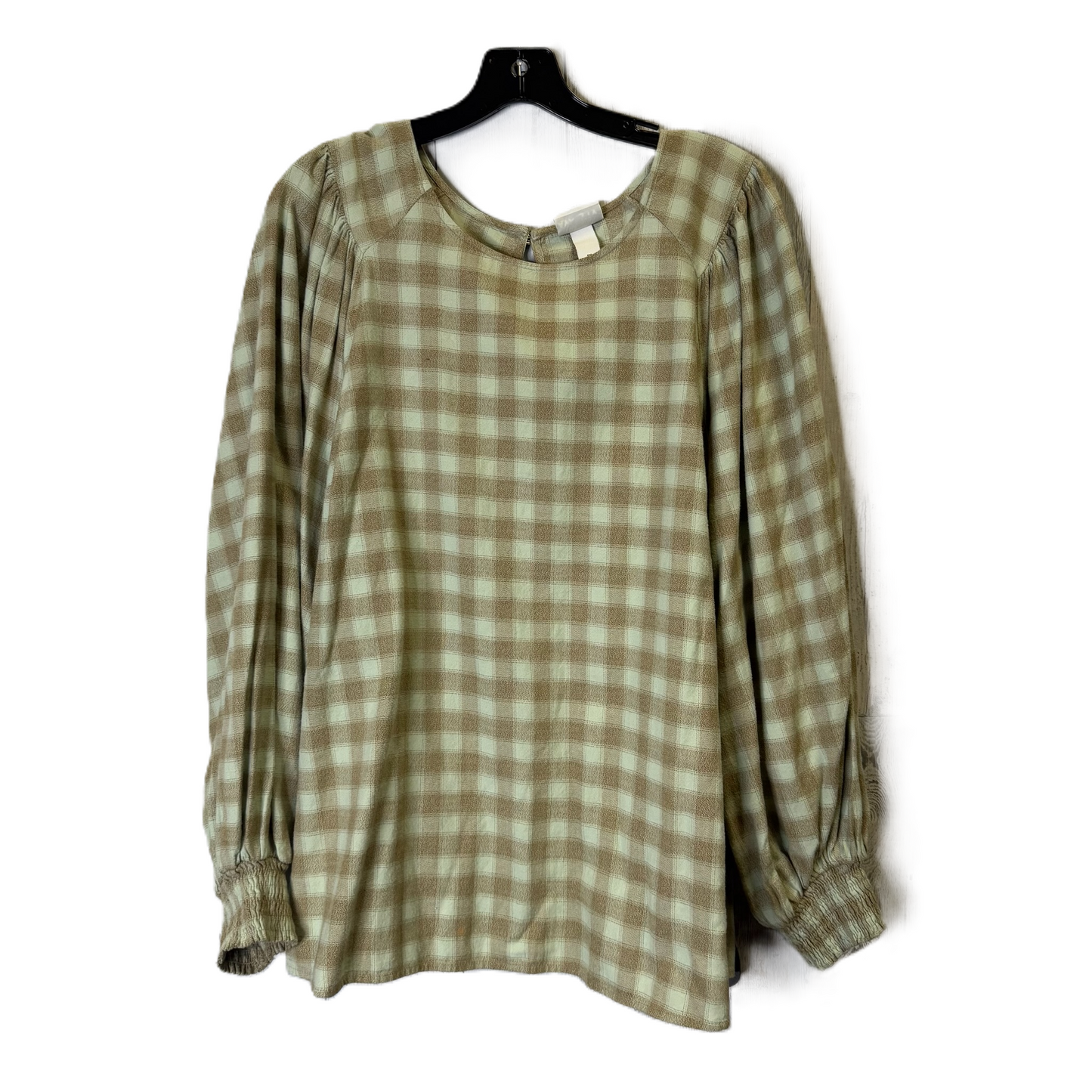 Top Long Sleeve By Ava & Viv In Tan, Size: 1x