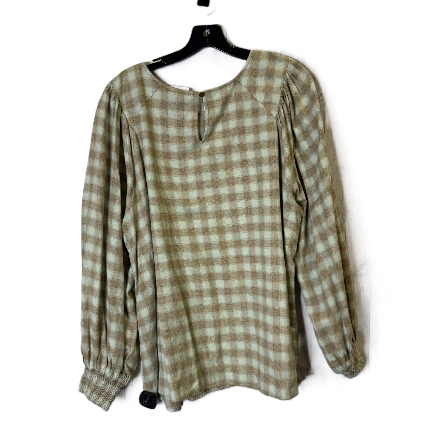 Top Long Sleeve By Ava & Viv In Tan, Size: 1x