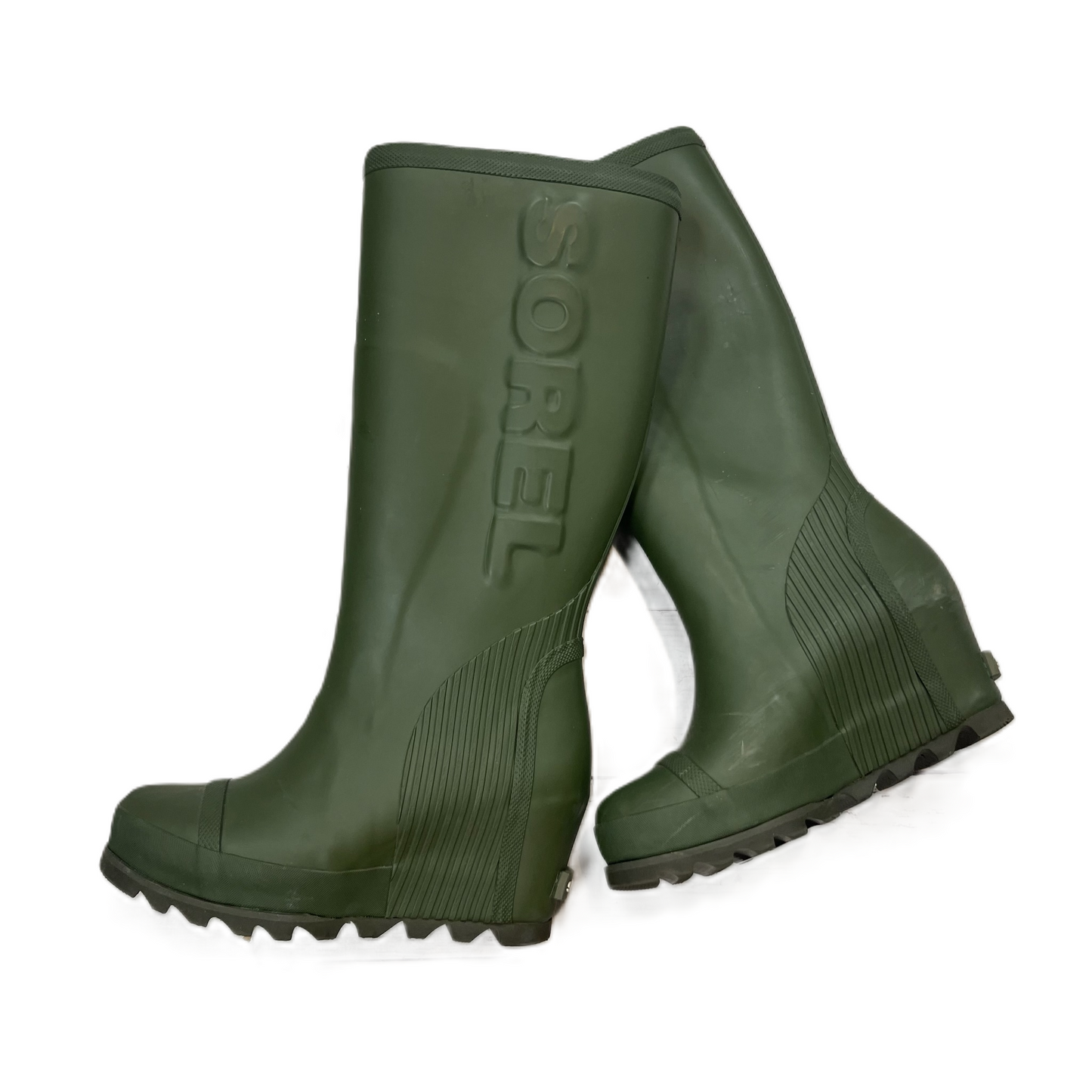 Boots Rain By Sorel In Green, Size: 5