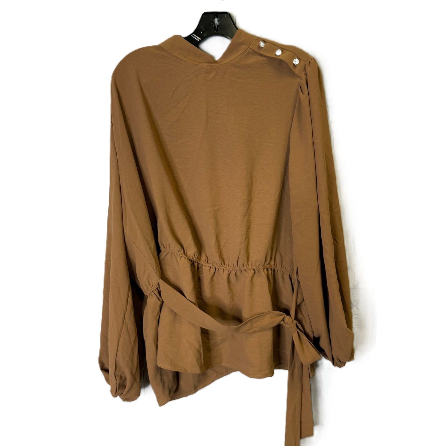 Top Long Sleeve By Clothes Mentor In Brown, Size: 3x