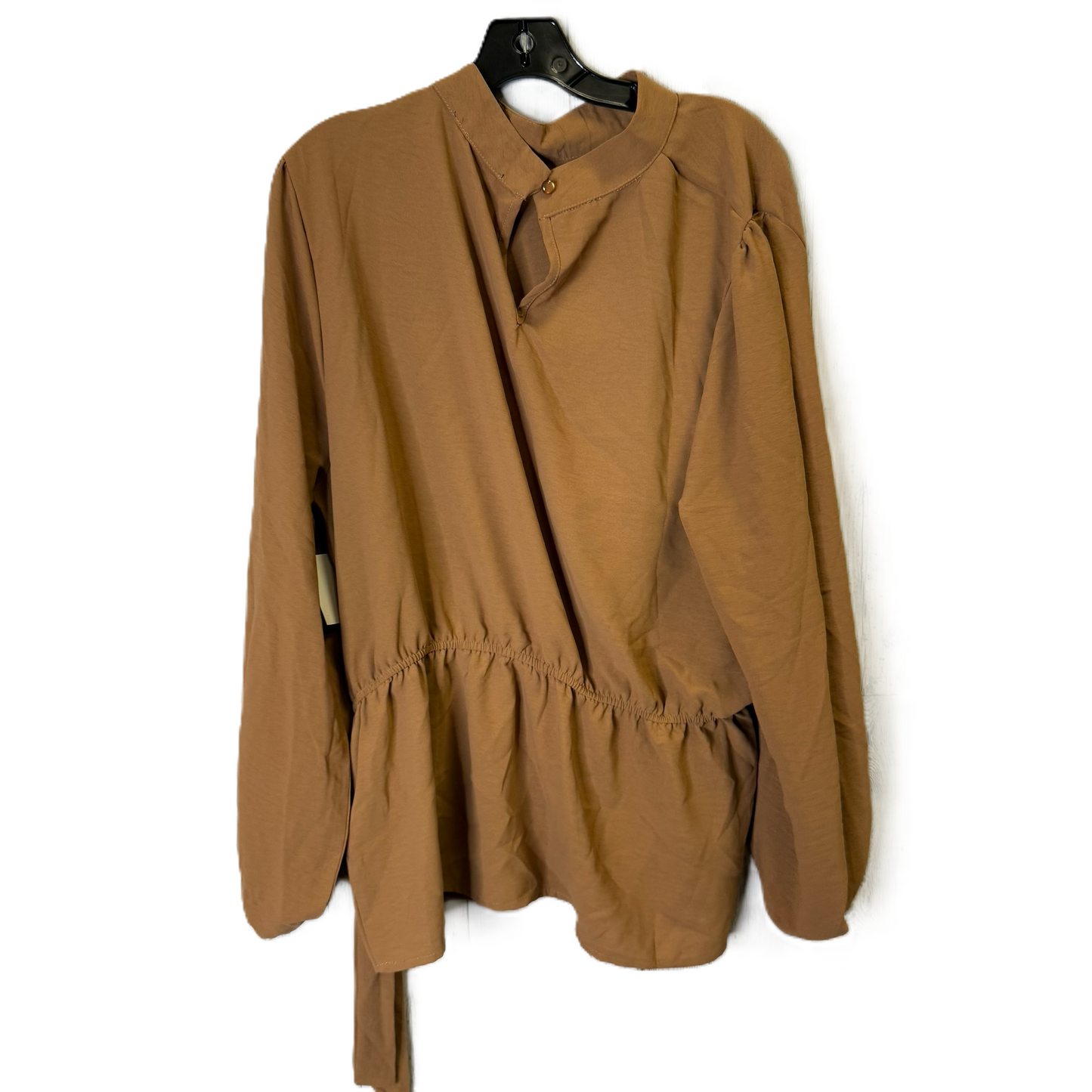 Top Long Sleeve By Clothes Mentor In Brown, Size: 3x