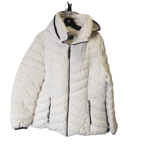 Jacket Puffer & Quilted By Dkny In White, Size: Xl