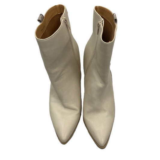 Boots Ankle Heels By Clothes Mentor In Cream, Size: 11