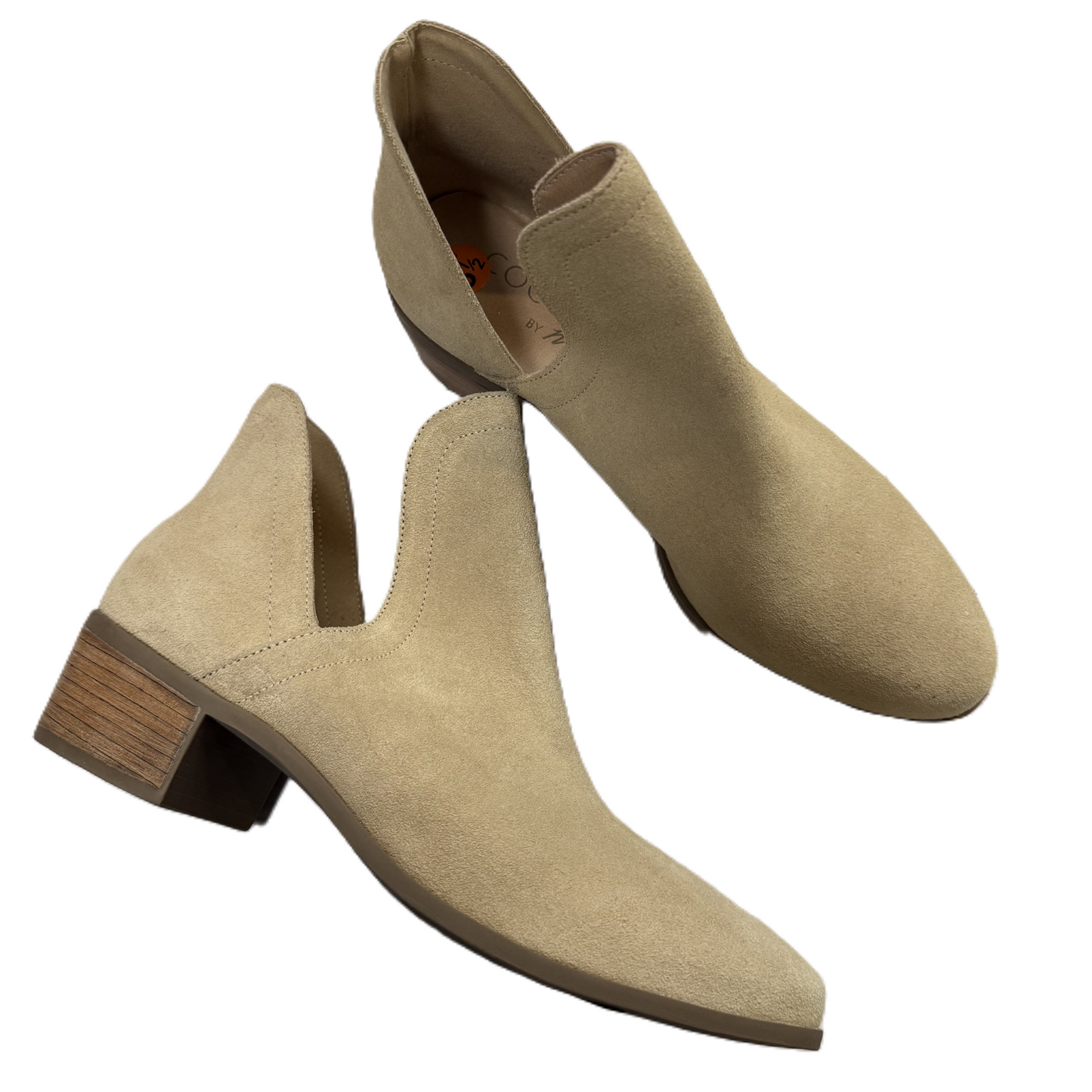 Boots Ankle Heels By Coconuts In Beige, Size: 8.5