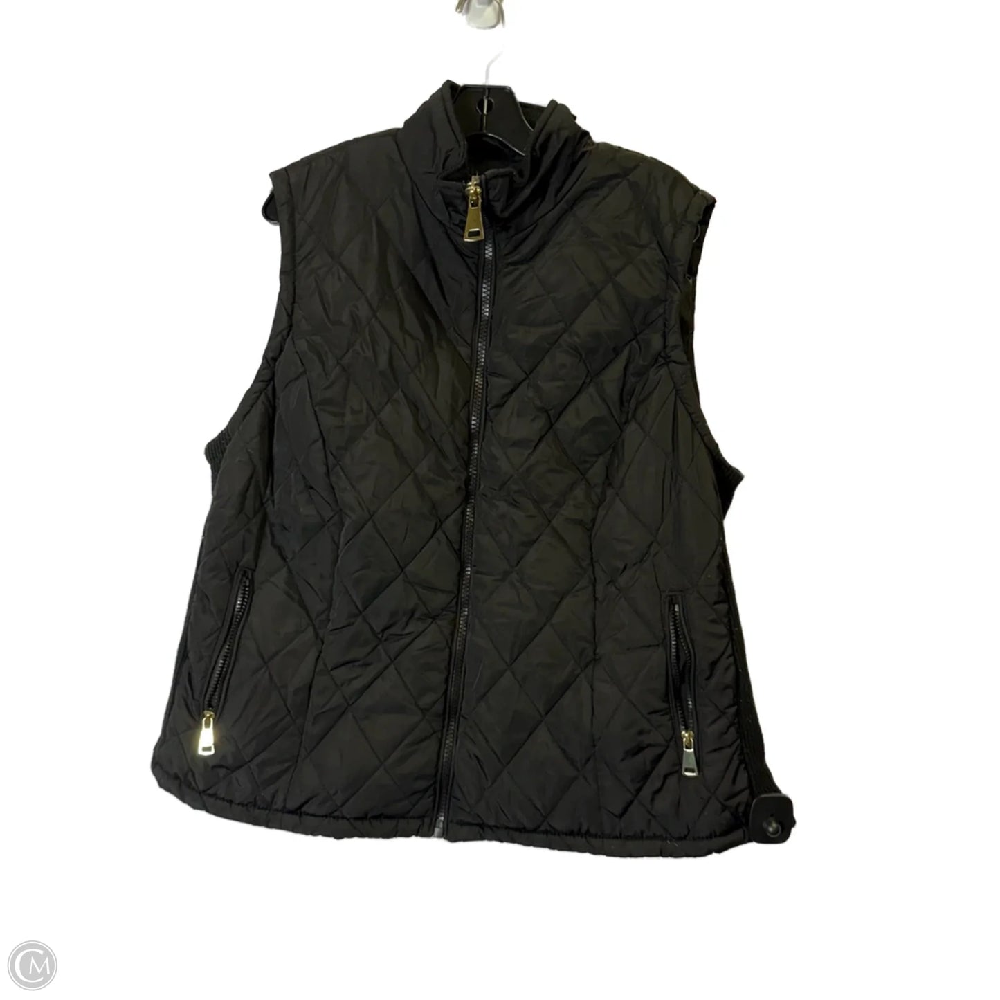 Vest Puffer & Quilted By Workshop In Black, Size: 1x