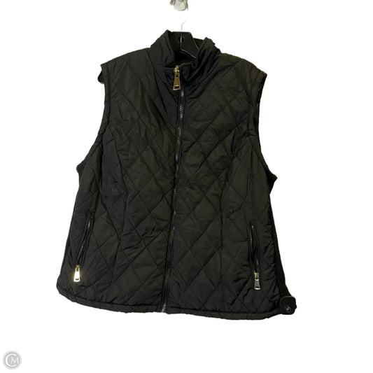 Vest Puffer & Quilted By Workshop In Black, Size: 1x
