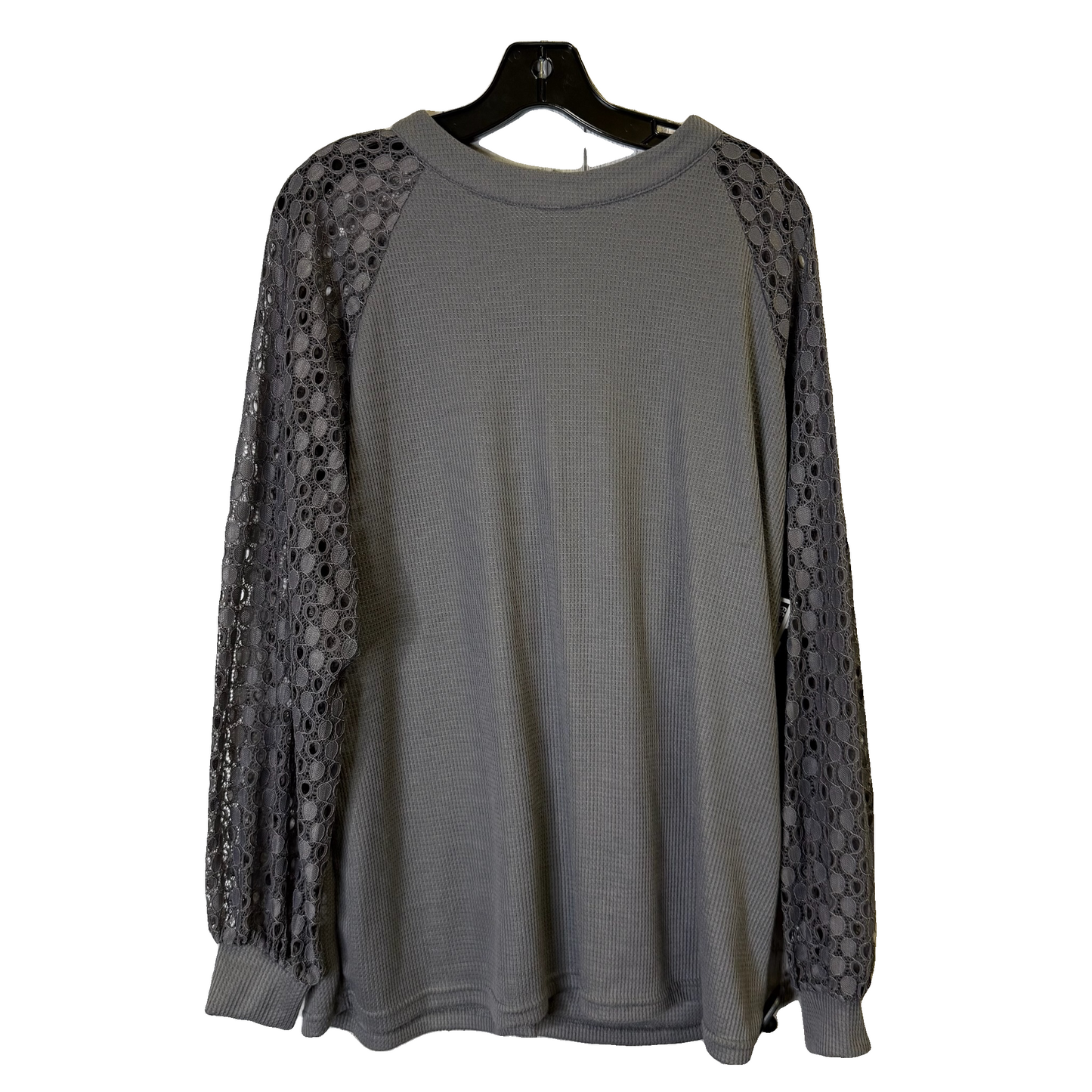 Top Long Sleeve By Clothes Mentor In Grey, Size: Xxl