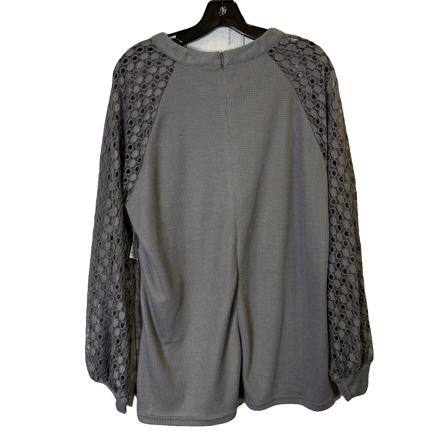 Top Long Sleeve By Clothes Mentor In Grey, Size: Xxl