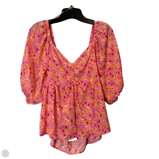 Top Short Sleeve By Clothes Mentor In Pink, Size: M