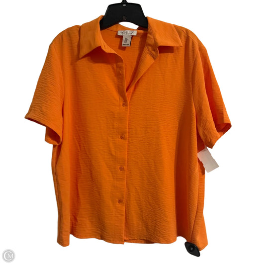 Top Short Sleeve By Rachel Zoe In Orange, Size: M