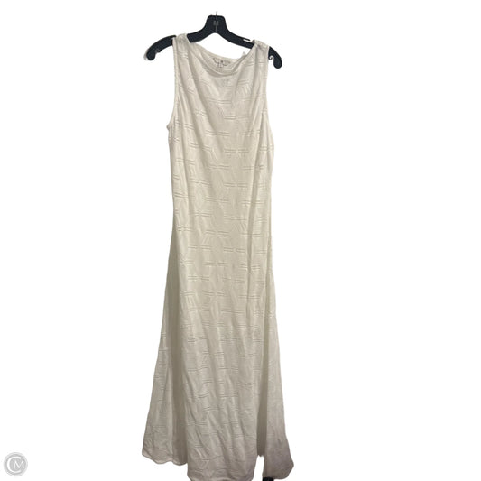 Dress Casual Maxi By Banana Republic In White, Size: L