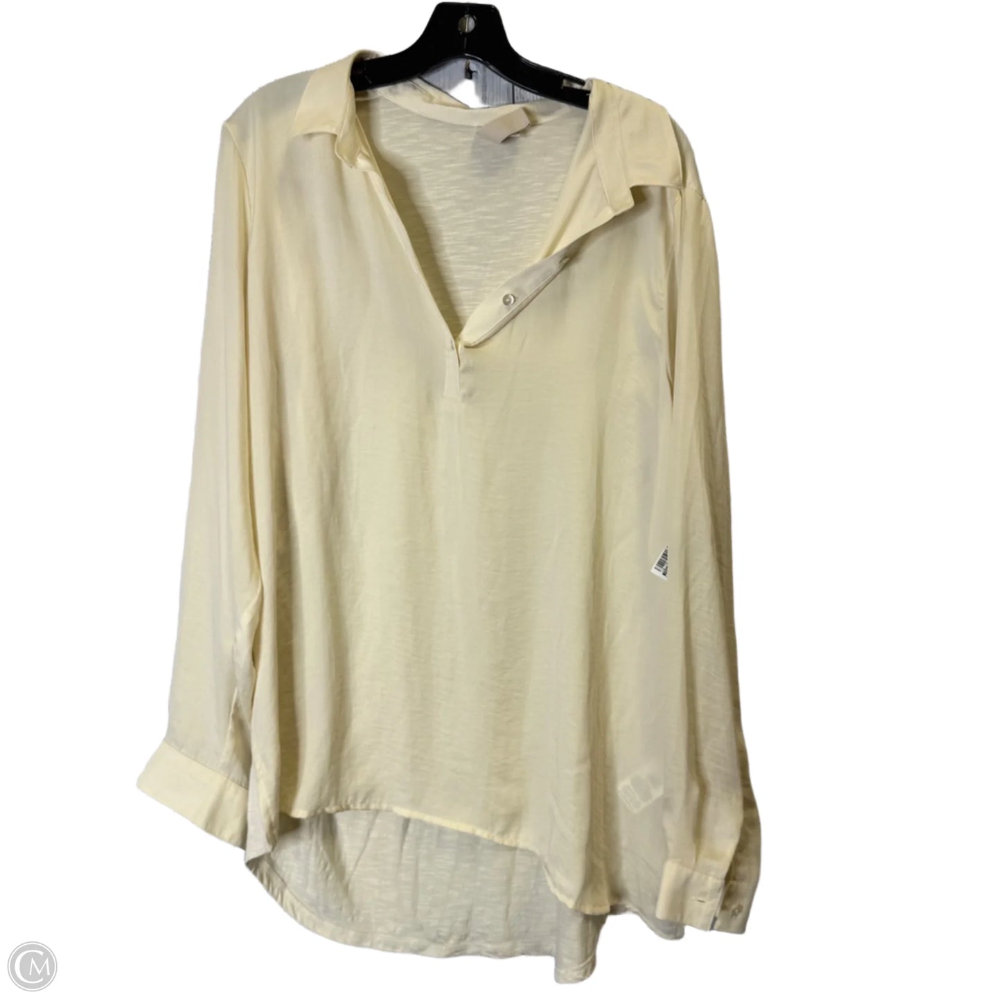 Top Long Sleeve By Dolan Left Coast In Yellow, Size: L