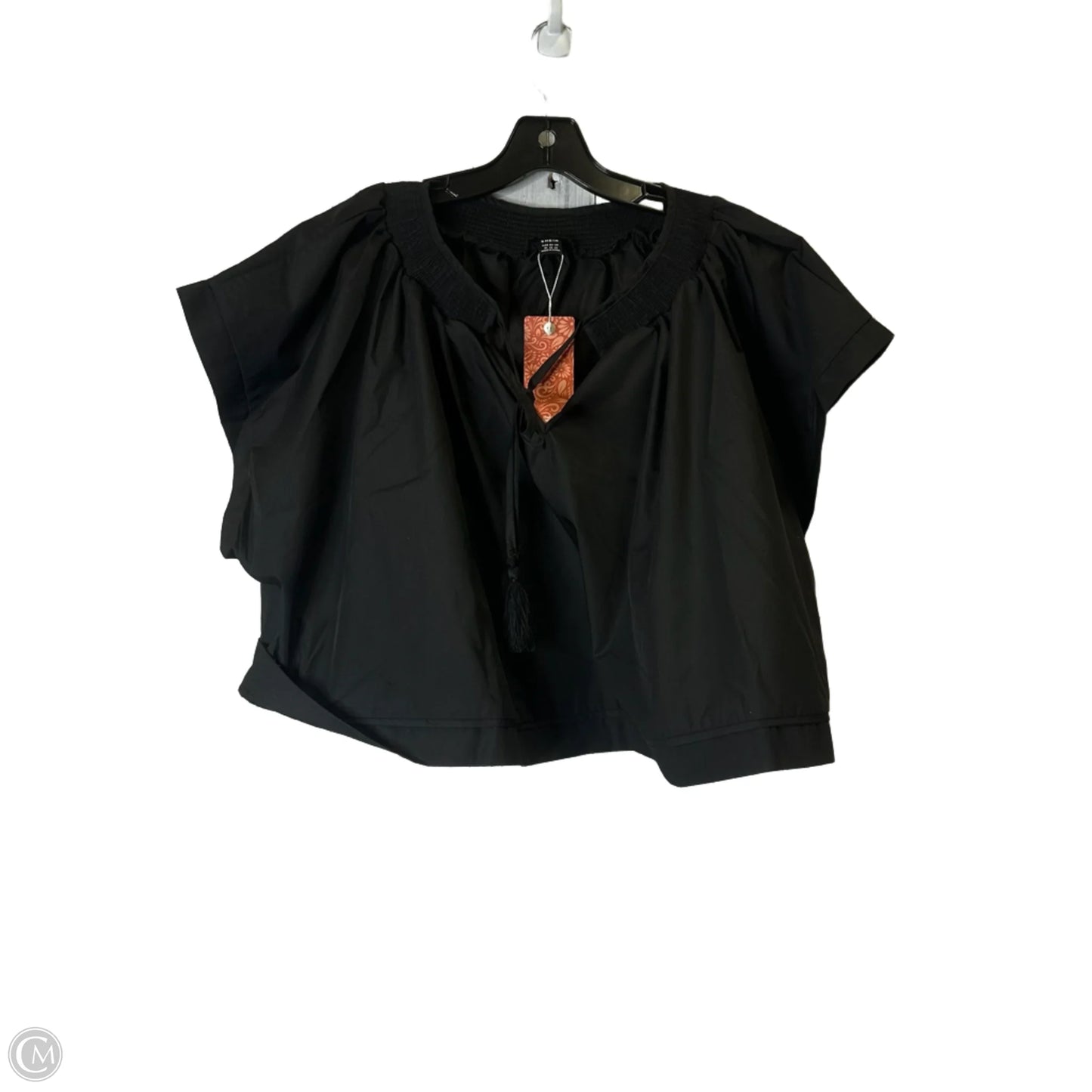 Top Short Sleeve By Shein In Black, Size: Xl