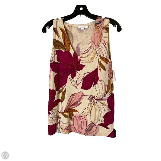 Top Sleeveless By Chicos In Pink, Size: S
