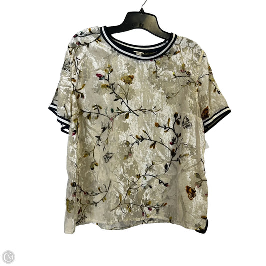 Top Short Sleeve By A New Day In Cream, Size: Xl