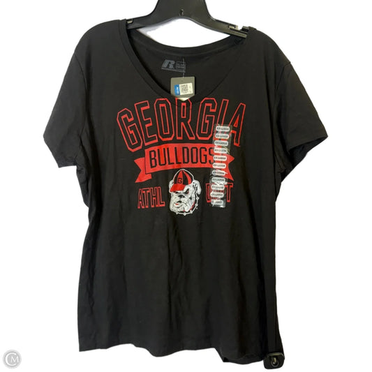 Top Short Sleeve Basic By Clothes Mentor In Black, Size: 2x