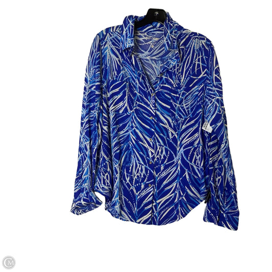 Top Long Sleeve By Lilly Pulitzer In Blue, Size: M