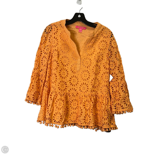 Top Long Sleeve By Lilly Pulitzer In Orange, Size: S